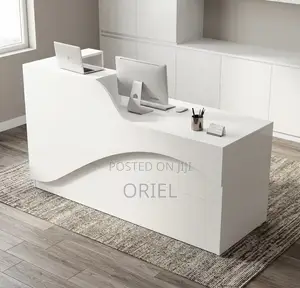 Office Reception Desk : White Reception 1.6m Office Front Desk
