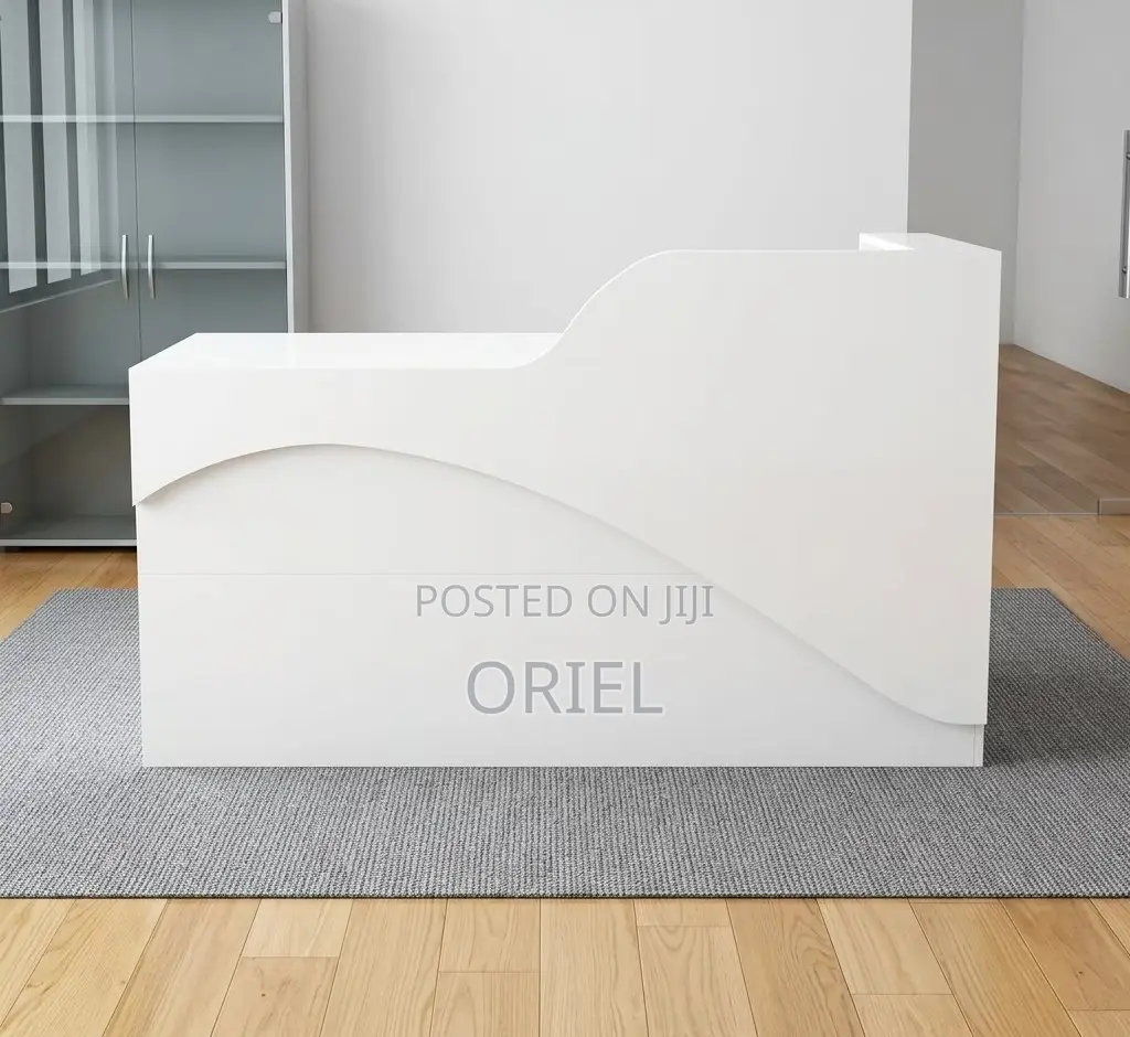 Office Reception Desk : White Reception 1.6m Office Front Desk