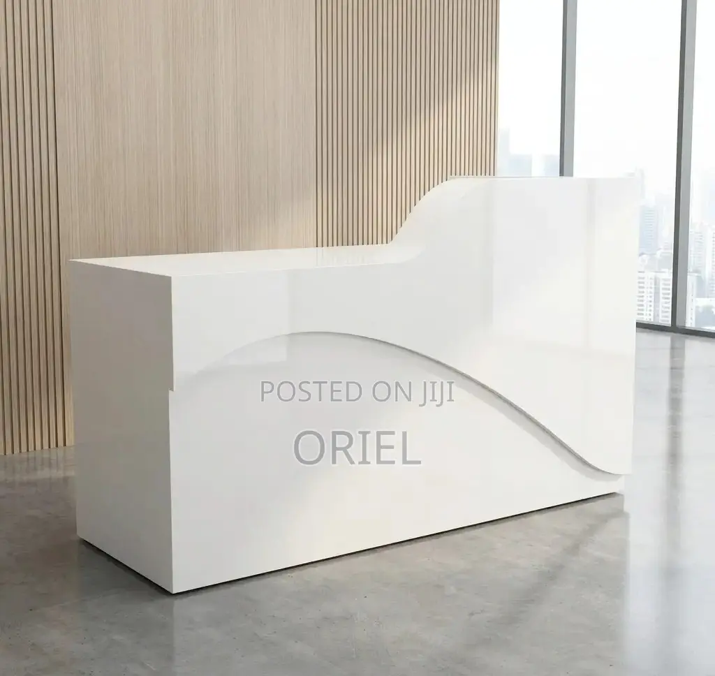 Office Reception Desk : White Reception 1.6m Office Front Desk