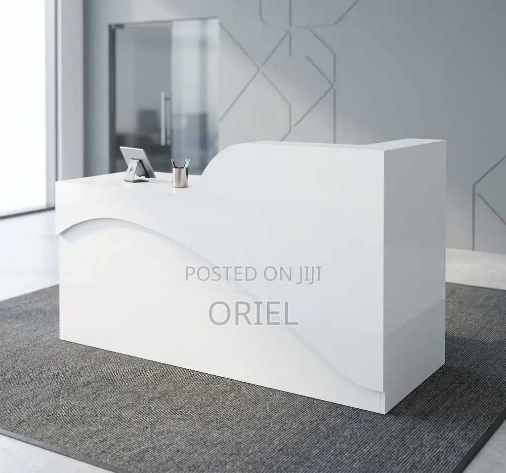 Office Reception Desk : White Reception 1.6m Office Front Desk