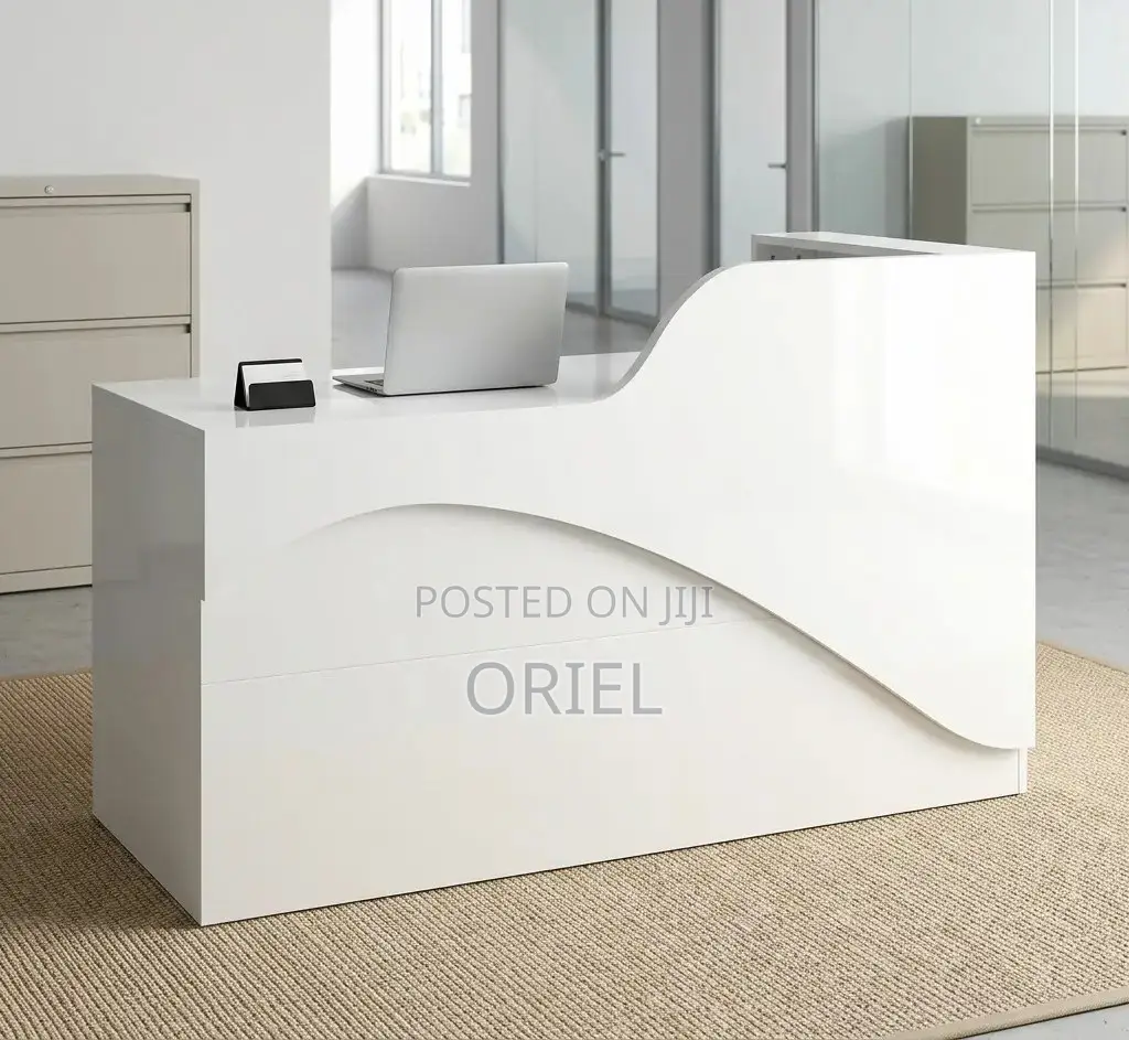Office Reception Desk : White Reception 1.6m Office Front Desk