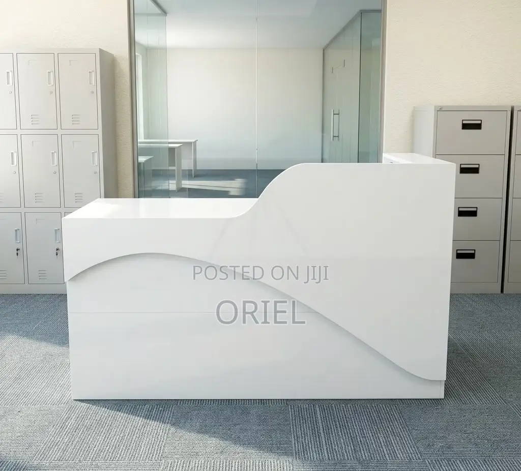 Office Reception Desk : White Reception 1.6m Office Front Desk