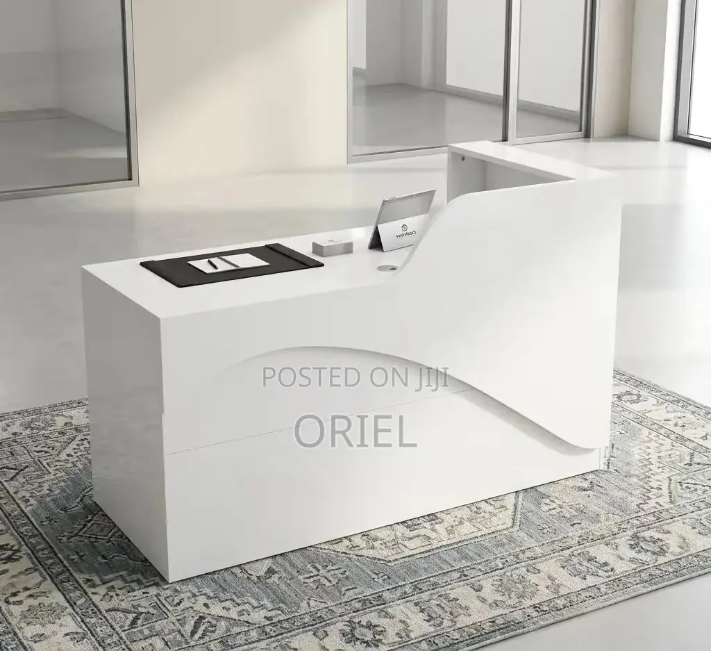 Office Reception Desk : White Reception 1.6m Office Front Desk