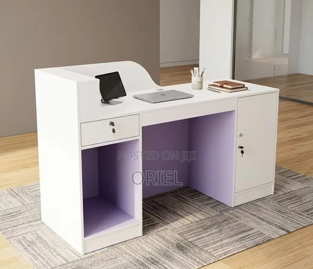 Office Reception Desk : White Reception 1.6m Office Front Desk