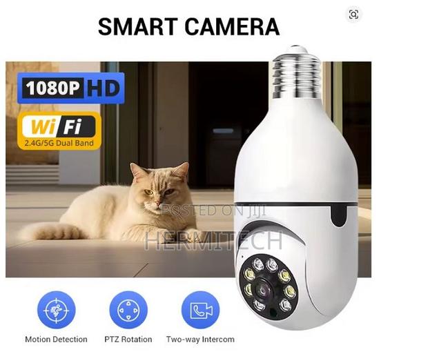 Motion Detection Smart Bulb CCTV Camera, Sd Card Slot