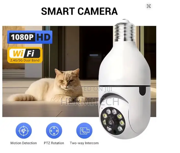 Motion Detection Smart Bulb CCTV Camera, Sd Card Slot