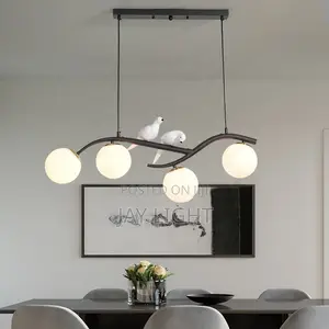 4 Head Glass Chandelier Lights E27 Fitting Decoration