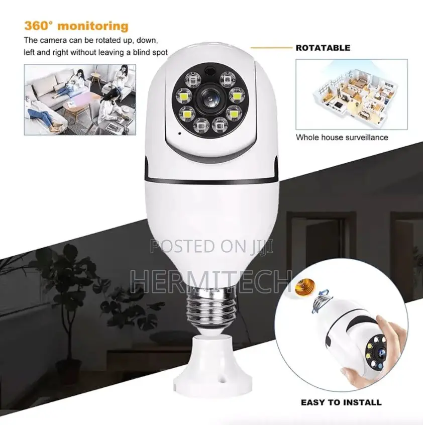 Remote Viewing Bulb Security Camera,v380 Pro Bulb, Sd Card Slot