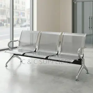 3-Seater Metallic Airport Bench
