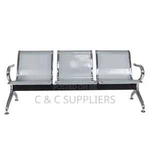 3-Seater Metallic Airport Bench