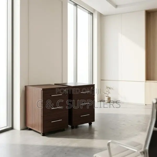 3-Drawer Swivel Pedestal File Cabinet.