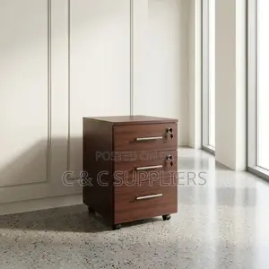 3-Drawer Swivel Pedestal File Cabinet.