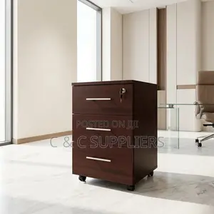 3-Drawer Swivel Pedestal File Cabinet.