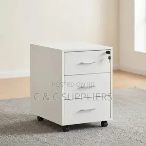 3-Drawer Swivel Pedestal File Cabinet.