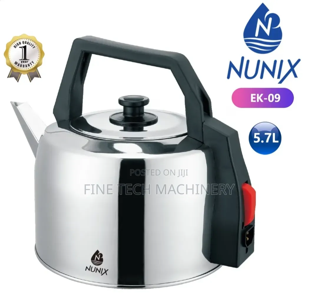 Nunix Cordless Stainless Steel Electric Kettle 5.7litres