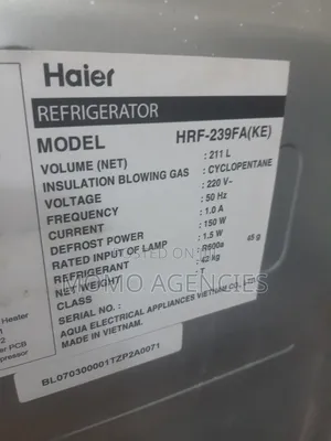 Clean Haier Fridge 211l, No Frost