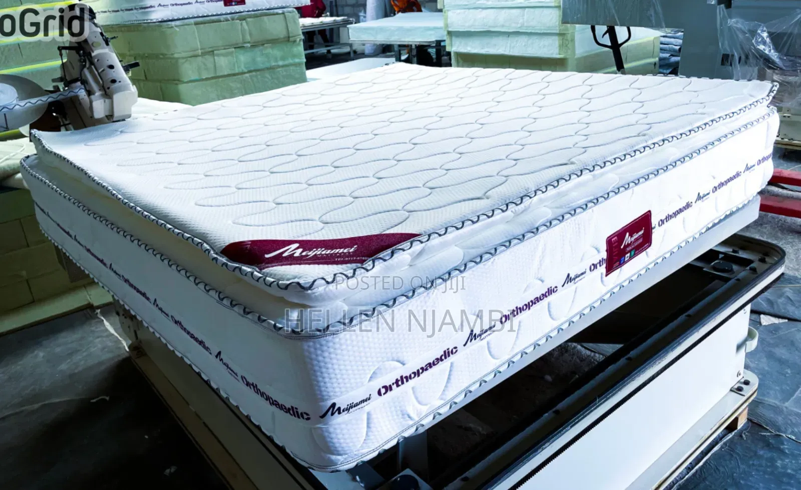 Orthopedic Spring Mattress -White,Grey, Firm, 35-65kg, Durable Comfort