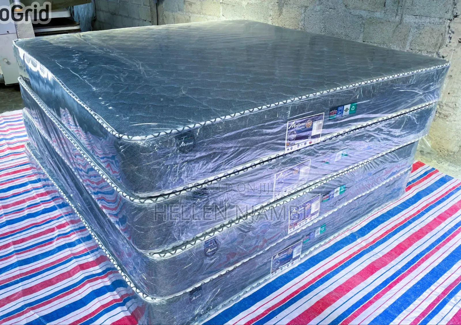 Orthopedic Spring Mattress -White,Grey, Firm, 35-65kg, Durable Comfort