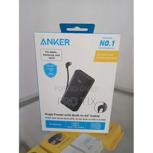 Anker Zolo Power Bank (, 22.5w, Built-in USB-C Cable) Black