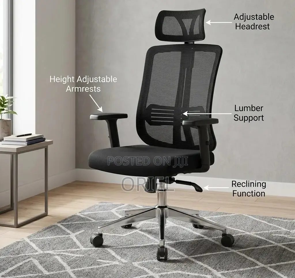 Office Chair : Ergonomic Mesh Office Chair With Headrest
