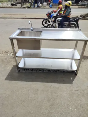 Commercial Stainless Steel Single Bowl Sink With Two Undershelves