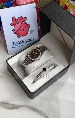 Ladies Gorgeous Matching Watch and Luxury Bangle Gift Set