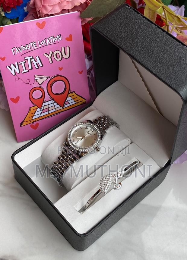 Ladies Gorgeous Matching Watch and Luxury Bangle Gift Set - thumbnail 3