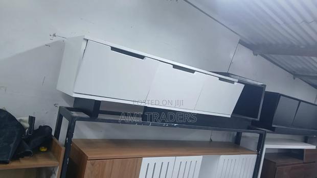 White 6ft TV Stand (72 Inches) - thumbnail 2