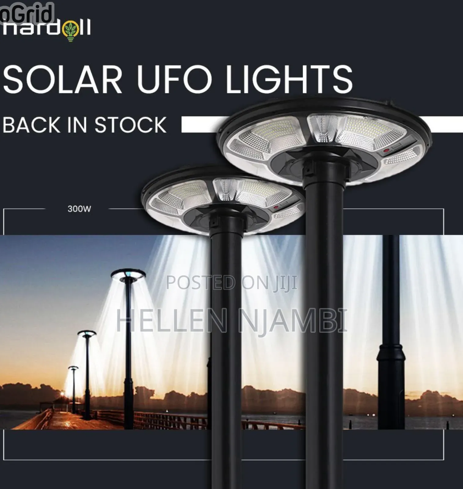 Jsot LED Solar UFO Streetlights 1000W,2000W,3000W