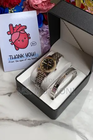 Ladies Boxed Watch and Bracelet + Card Gift Sets.
