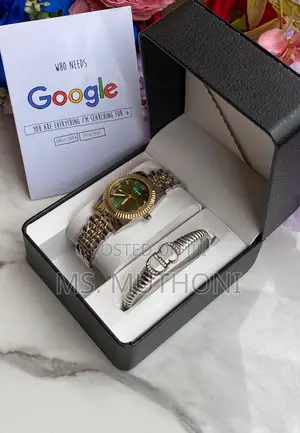 Ladies Boxed Watch and Bracelet + Card Gift Sets.