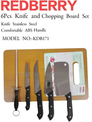 Redberry 6pcs Knives and Chopping Board