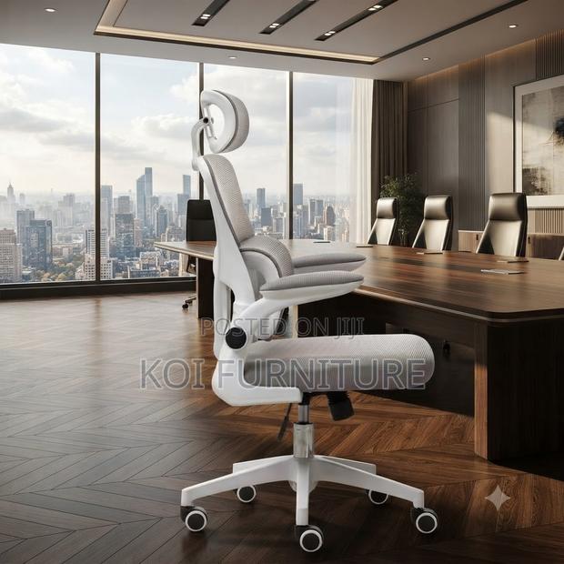 Office Chairs; White Design Orthopedic Office Chairs - thumbnail 4
