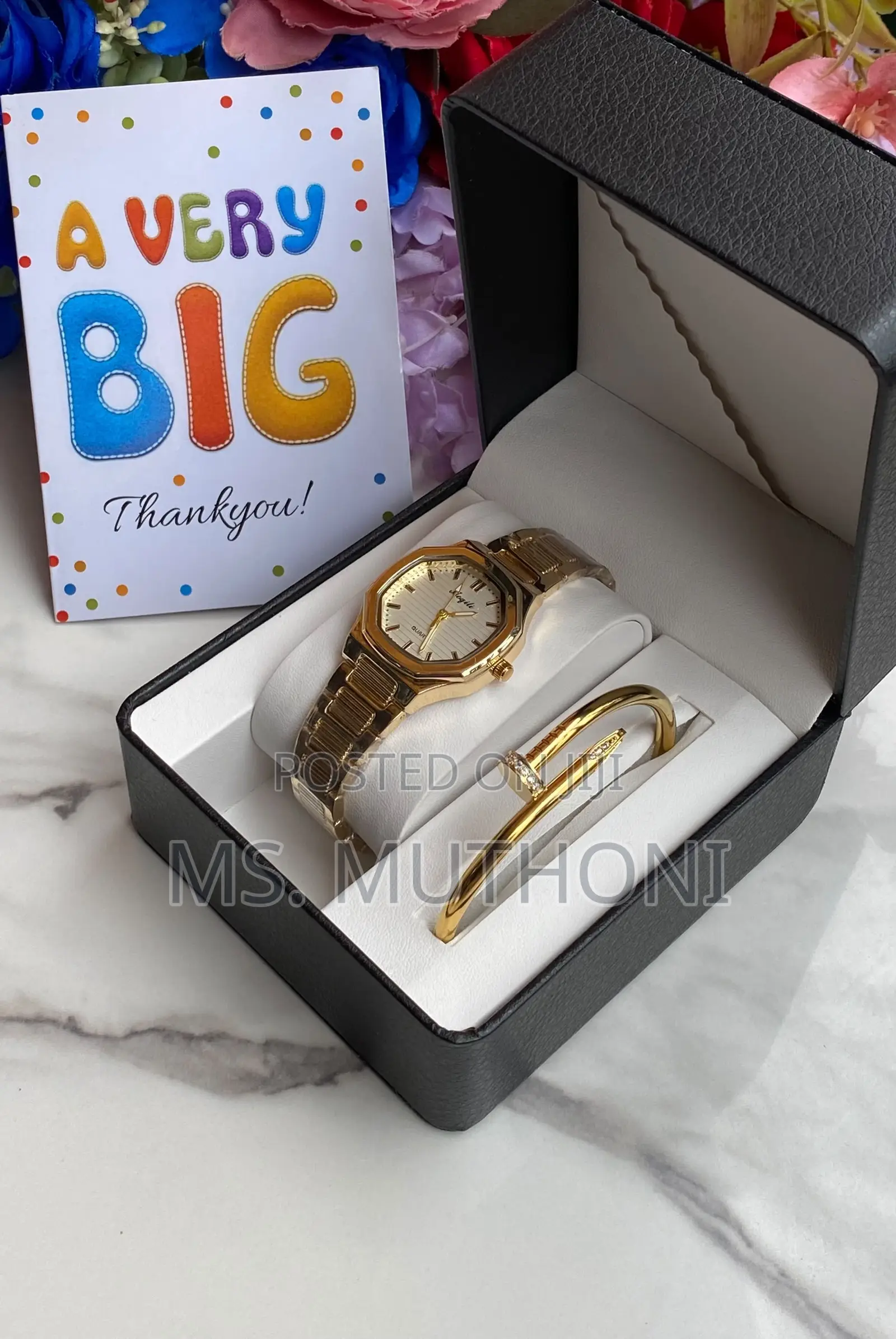 Ladies Luxury Watch, a Matching Designer-Style Bracelet,