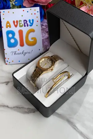 Ladies Luxury Watch, a Matching Designer-Style Bracelet,
