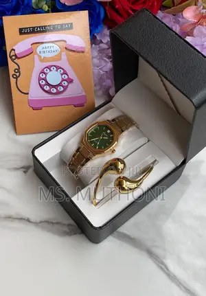 Ladies Luxury Watch, a Matching Designer-Style Bracelet,