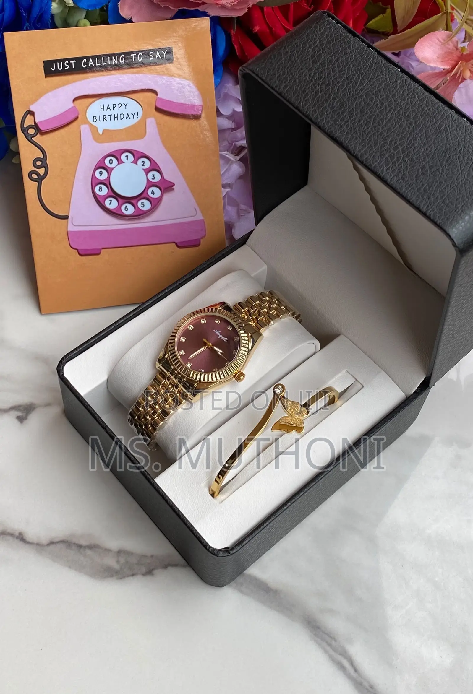 Ladies Luxury Watch, a Matching Designer-Style Bracelet,