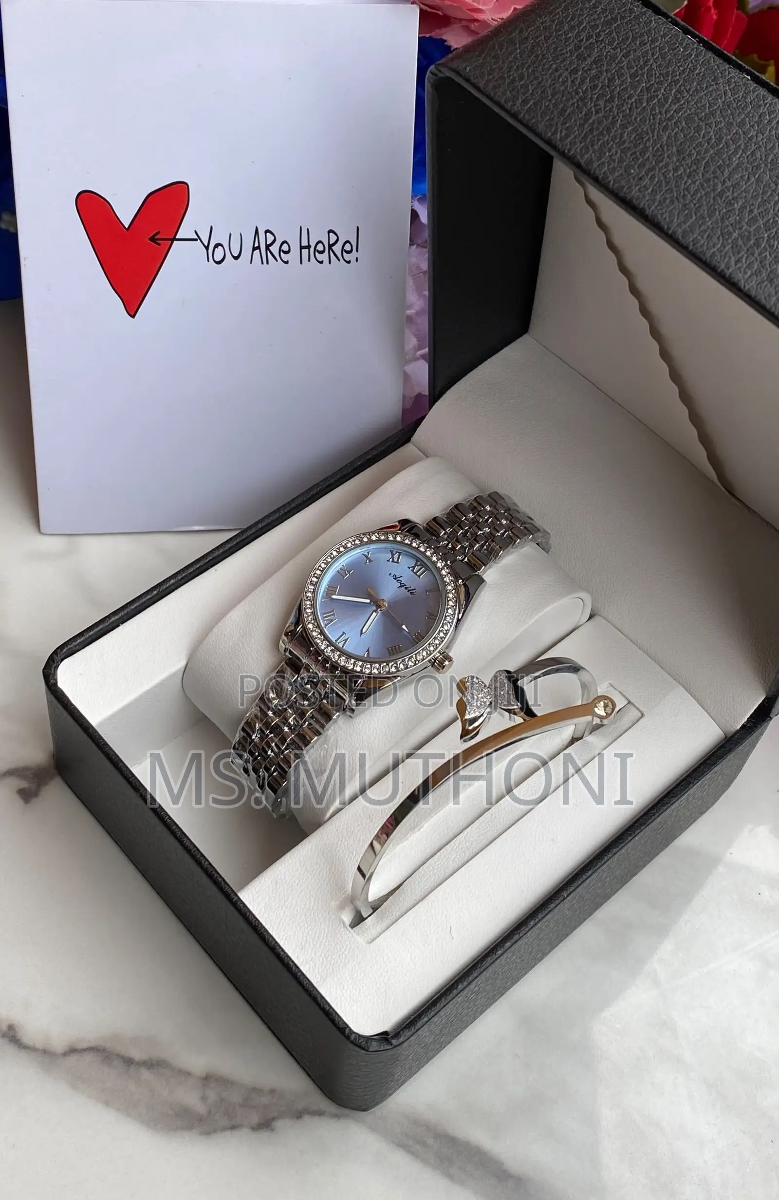 Ladies Luxury Watch, a Matching Designer-Style Bracelet,