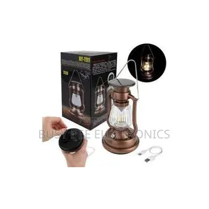 Retro Solar Latern Camping Light Rechargeable Solar Hanging Lamp