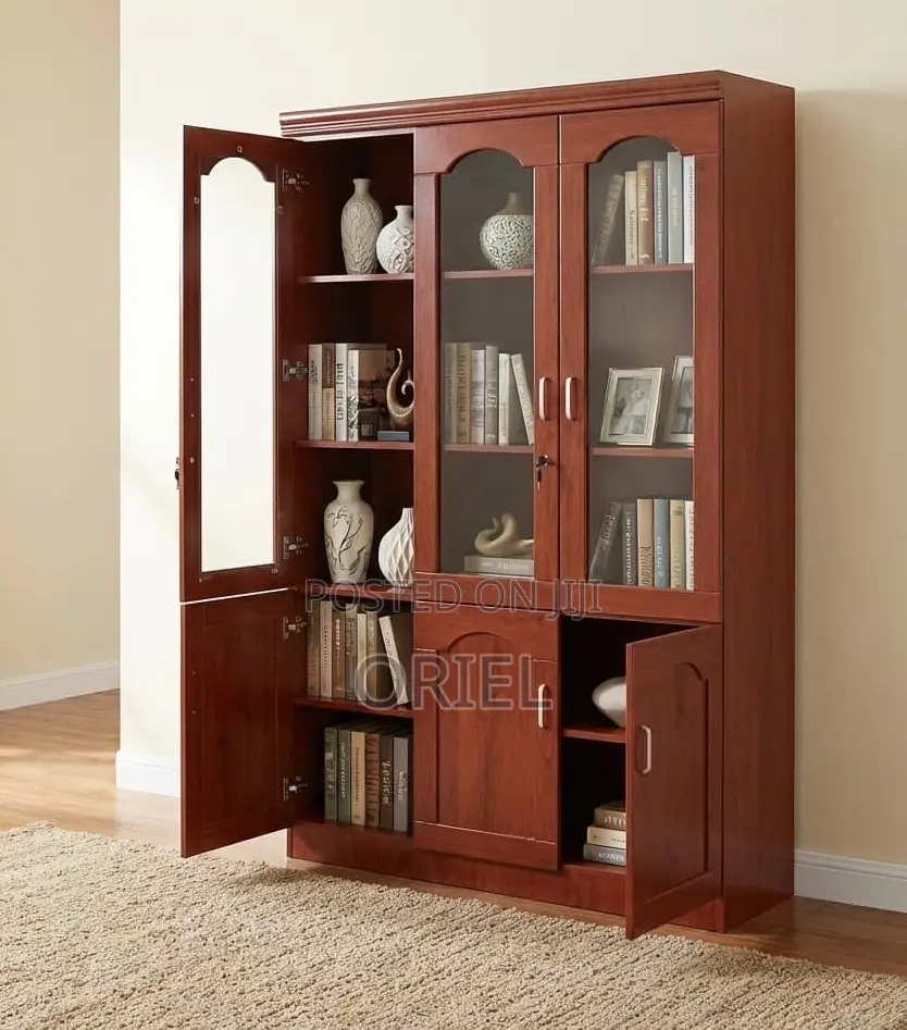 Office Cabinet : 3-Door Wooden Filing Cabinet