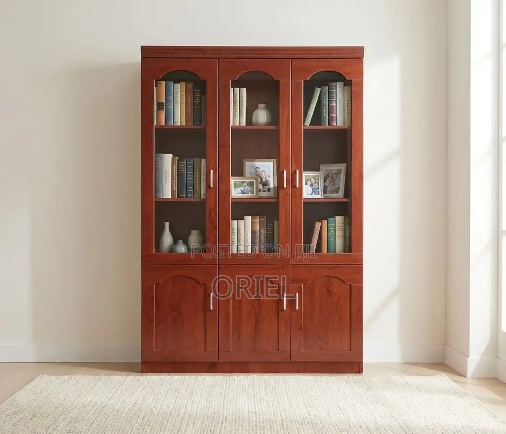 Office Cabinet : 3-Door Wooden Filing Cabinet