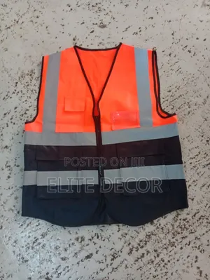 Executive Reflective Safety Vest With ID Holder & Utility Pockets –