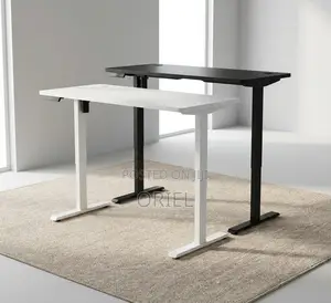 Office Desk : White Electric Standing 120CM Office Computer Desk
