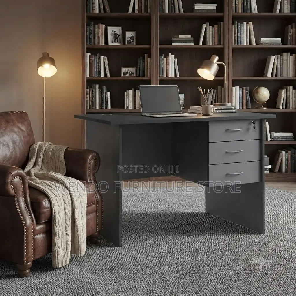 Office Desk; 120cm Clerical Home Office Walnut Desk