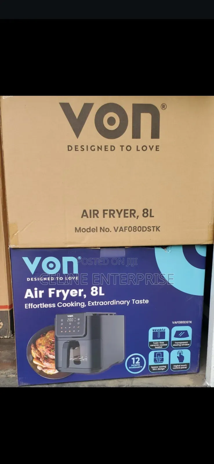 8 Litres Von Airfryer