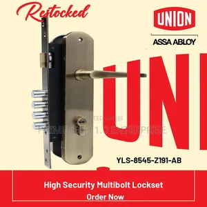 Union Black Deadbolt Lock – Strong Anti-Theft Main Door Lock