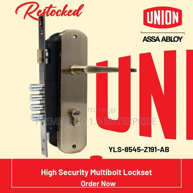 Union Black Deadbolt Lock – Strong Anti-Theft Main Door Lock