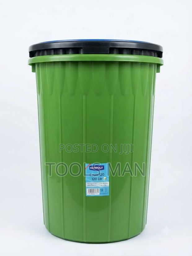 Kenpoly 120L Plastic Storage Drum. - main view