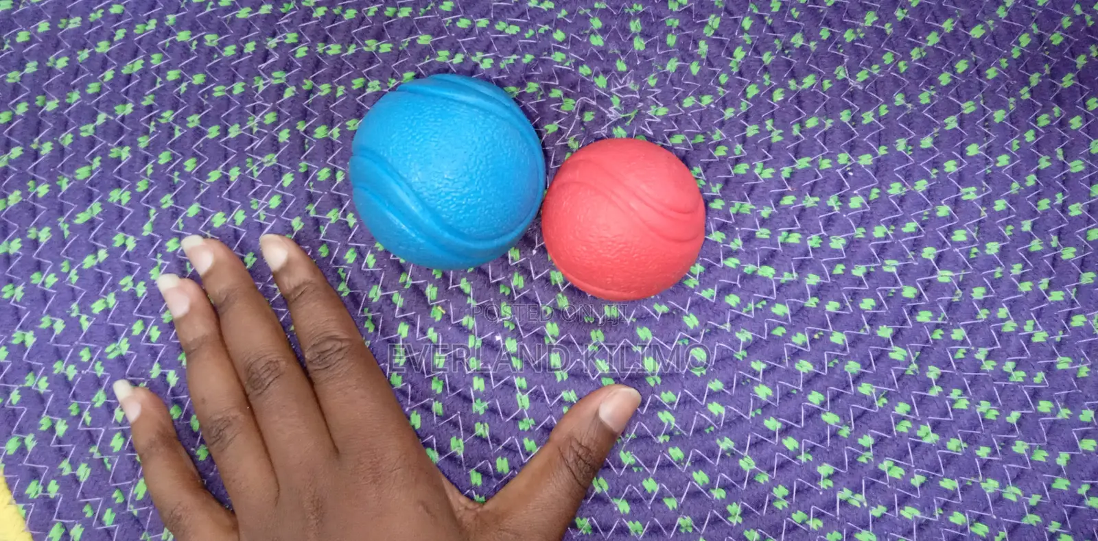 Blue Large Indestructible Dog Training Fetch Ball