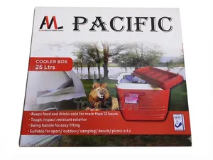 Pacific 25L Insulated Cooler Box Red.
